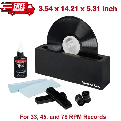 Vinyl Record Cleaning System, Cleaning Solution, Soft Pads For 33/45/78 Records