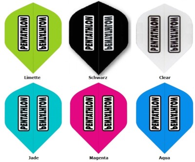 15 Pentathlon 100 Dart Flights standard Größe No.2 Fly 5 Sets Ruthless