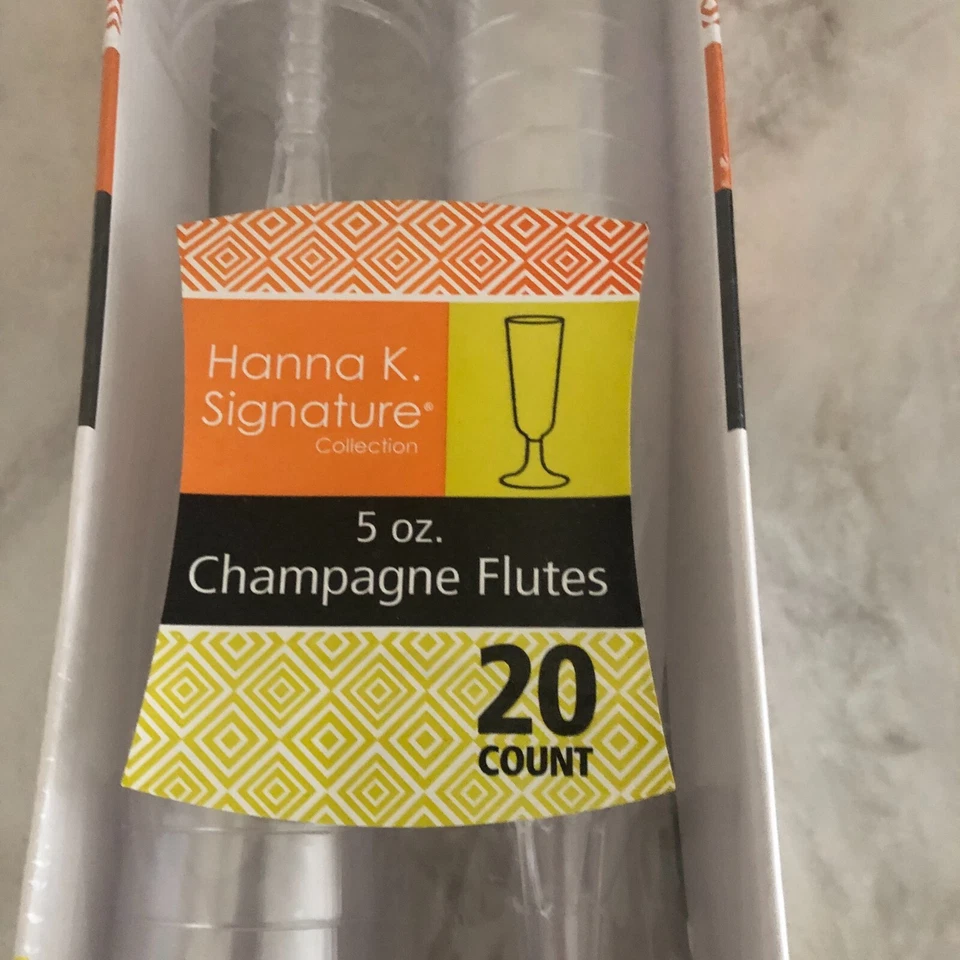 Hanna K. Signature Collection 5 oz. Flautas de champán de plástico 20 unidades - NUEVAS Foto 2 de 4