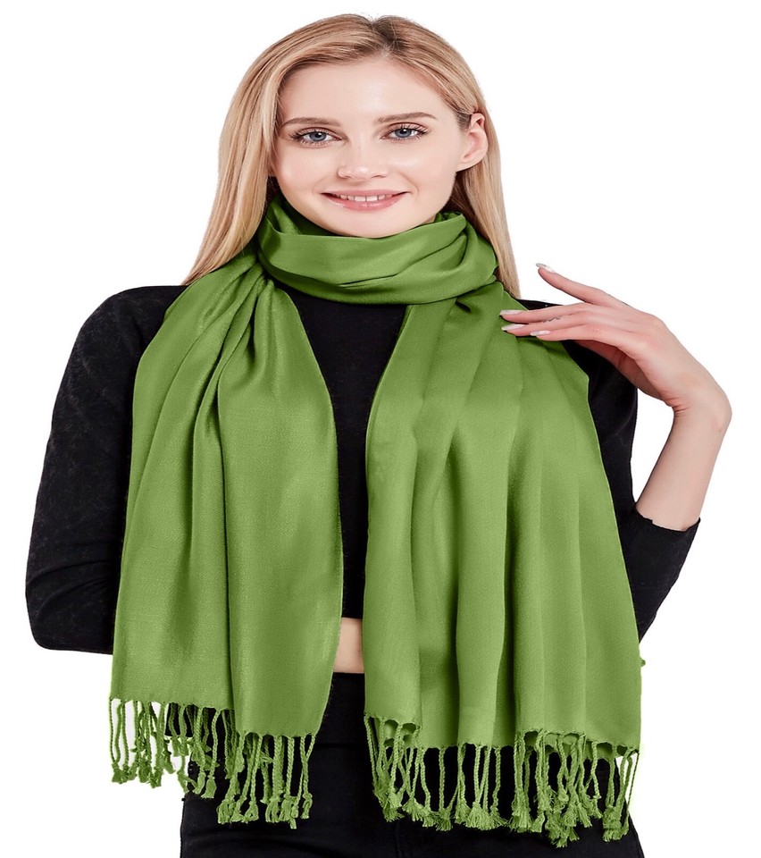 CJ Apparel Dark Cream Solid Colour Design Shawl Scarf Wrap Pashmina