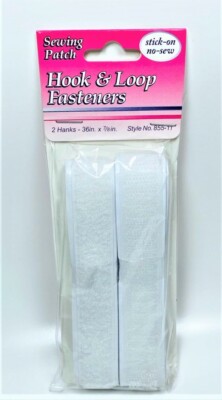 Allary White Hook & Loop Fasteners 2 Hanks 36 In X 7/8 In Model #855-11 (750557855119)
