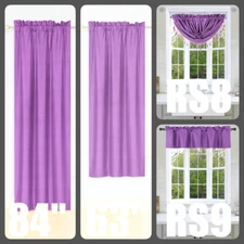ROD POCKET FOAM LINED BLACKOUT WINDOW DRESSING CURTAIN PANEL OR VALANCE NEW STYL