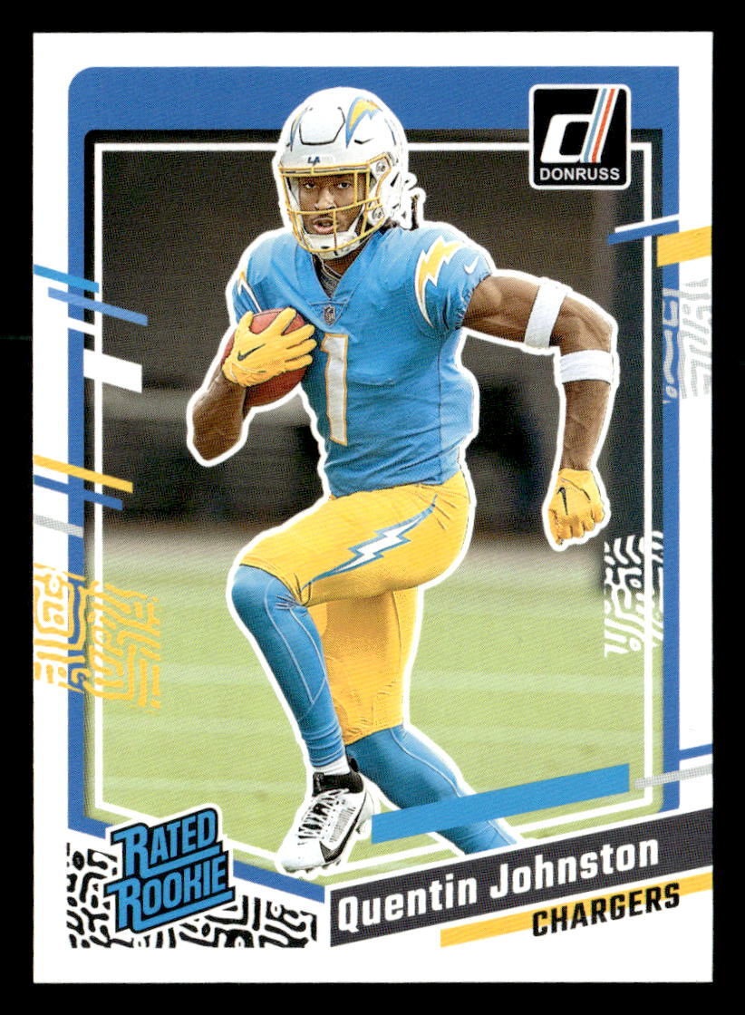 Quentin Johnston 2023 Donruss Rookie Card #353 Los Angeles Chargers