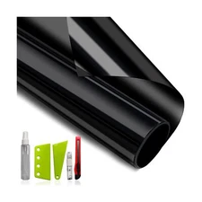 NIDOJP Blackout Window Privacy Film with Tool Kits 100% Sunlight Heat Blockin...