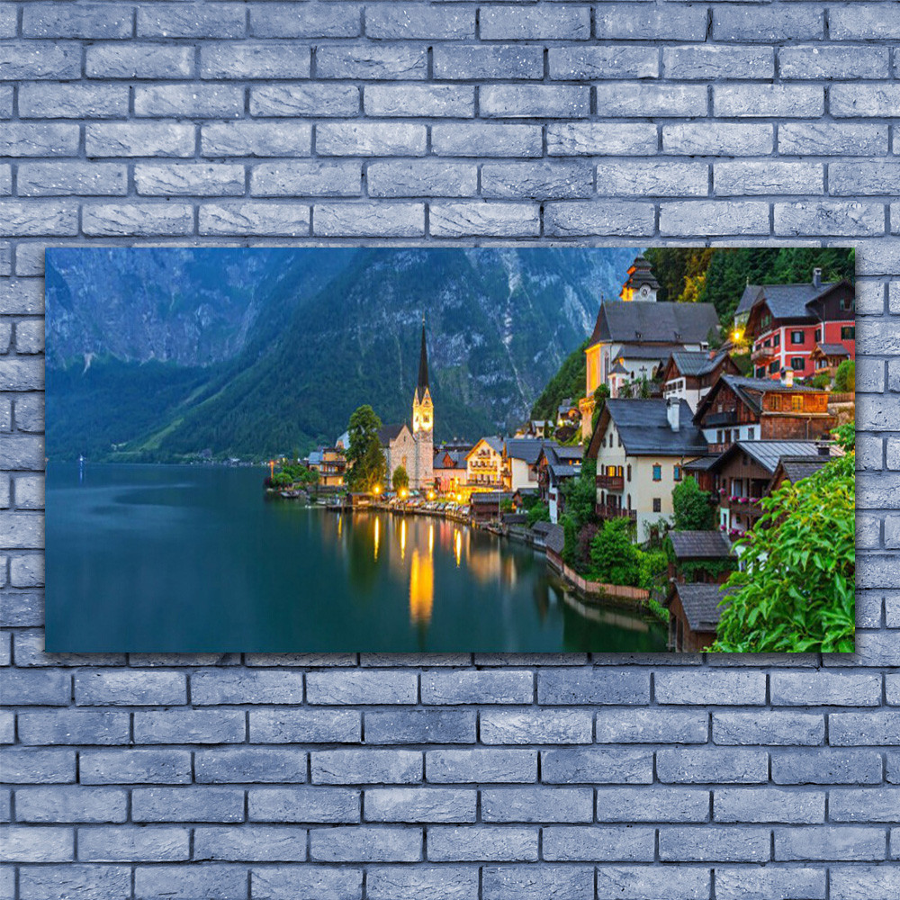 Impression sous verre 140x70 paysage premium pour grand mur