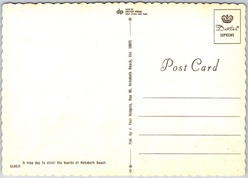 Postkarte durch die Bretter schlendern am Rehoboth Beach Delaware Atlantic Sands Motel - Bild 2 von 2