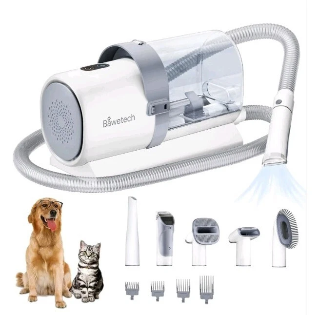 Pet Grooming Vacuum Kit Professional Shedding Clipper Brush Tool Set Low Noise