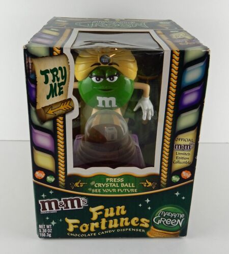 M&M Madame Green Fun Fortunes Candy Dispenser