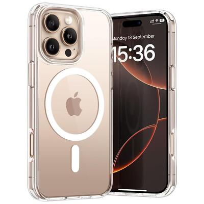Schutzhülle für iPhone 16 Pro Hülle kompatibel mit MagSafe Clear Silikon Case