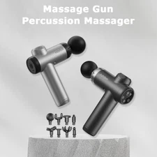 Massage Gun Percussion Massager Deep Tissue Muscle Vibrating Relaxing + 8 Heads