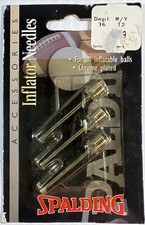 Spalding Chrome Plated Brass Inflator Needles New 3 Pack 208-6125