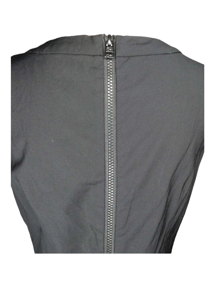 Pink Tartan Lightweight Stretch Wool Sheath Dress Exposed Zipper Size 6 - Image 4 of 4