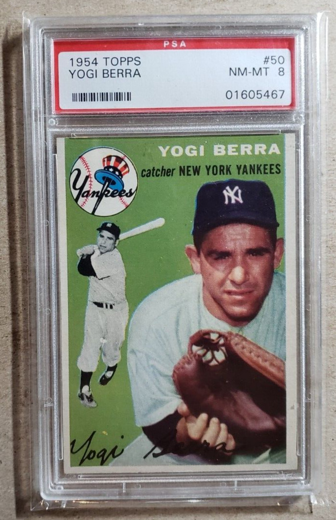 1954 Topps Yogi Berra PSA 8 New York Yankees #50 Nice Centering
