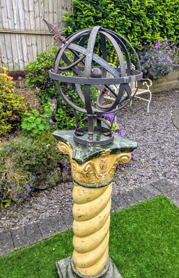 Vintage Armilary Sphere, English Steel, Blacksmith Made - Delivery available 0185