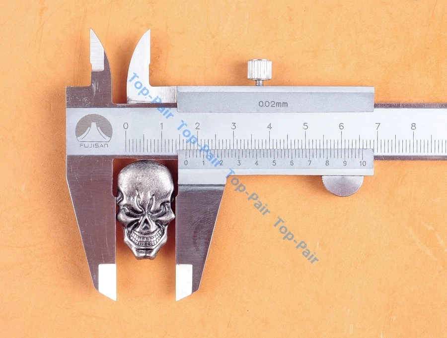 1.7X2.8CM 10pcs Rock Antique Silver Skull Studs Leathercraft Decor Saddle Concho - Image 2 of 4