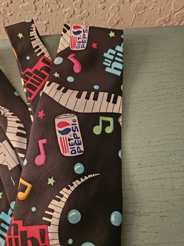 Vintage 1991 Diet Pepsi Musiker Krawatte, 100% Seide - sehr gut - Bild 4 von 8
