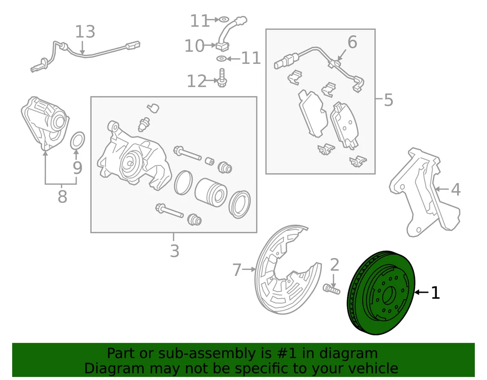 Genuine GM Disc Brake Rotor 13552815 - Image 2 of 4