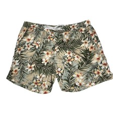 J Crew Swim Trunks Shorts Mens L Blue Floral Hawaiian Tropical Lined Quick Dry