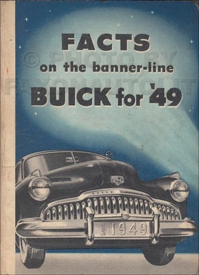1949 Buick Super and Roadmaster Facts Book Original Dealer Album Showroom Data - Bild 1 von 2