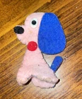 VINTAGE MATTEL BARBIE 965 NIGHTY NEGLIGEE PINK FELT DOG ACCESSORY 1959 VGC