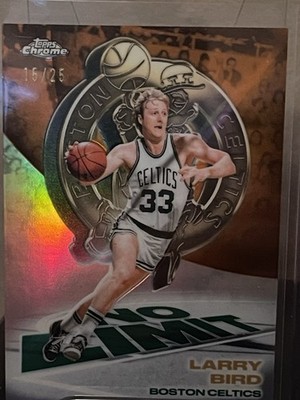 2025-26 Topps Chrome Update Larry Bird  No Limit Orange Refractor/25 SSP.