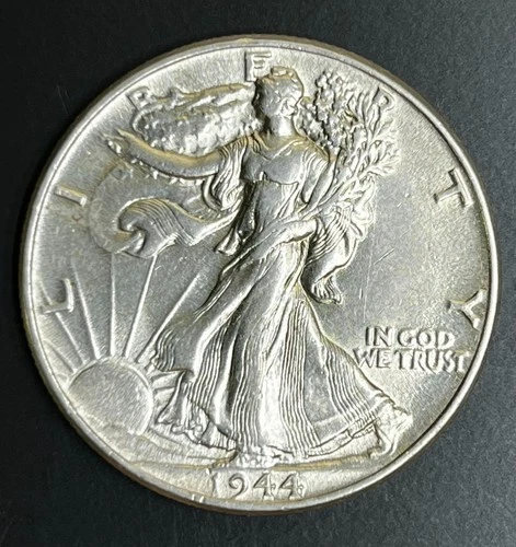 1944 Liberty Walking Silver Half Dollar, AU
