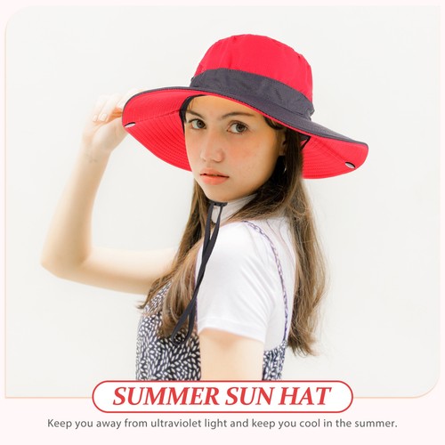Cappello da donna a secchiello cappello da sole esterno UV viaggio secchiello cappello a secchiello - Foto 2 di 12
