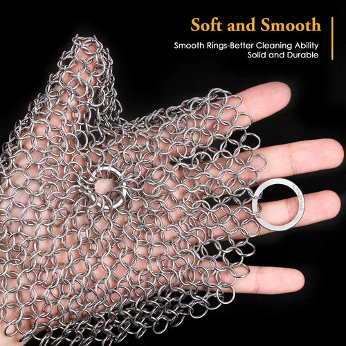 Amagabeli Cast Iron Cleaner Chainmail Scrubber