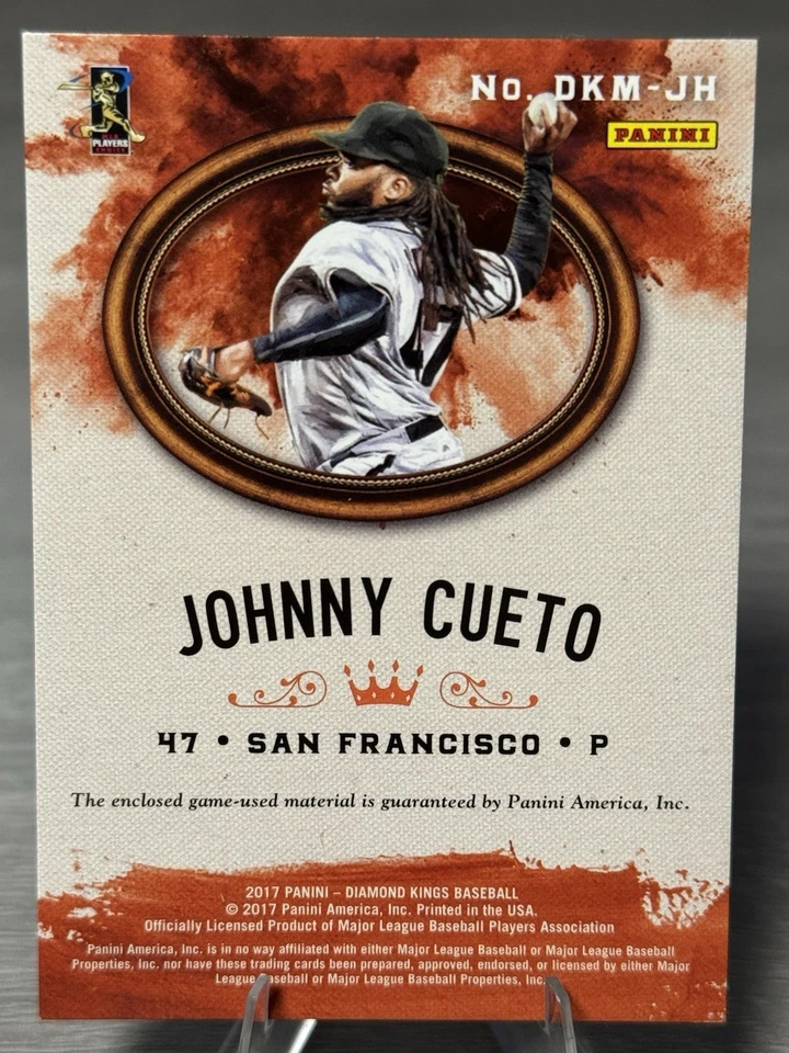 🔥⚾️JOHNNY CUETO 2017 Diamond Kings Béisbol Doble Parche de 3 Colores/15 #¡LEYENDA!⚾️🔥 Foto 2 de 2