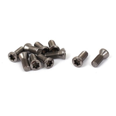 M3.5 x 10mm Metal Countersunk Head Torx Machine Screw Silver Tone 10 Pcs