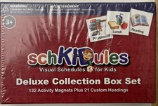 SchKIDules Kids Visual Schedules Deluxe Collection Box Set 132 Activity Magnets