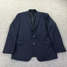 Lauren Ralph Lauren Suit Jacket Mens 42R Navy Wool Blend Two Button Business