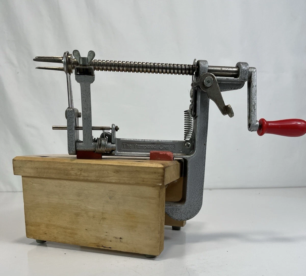 Pampered Chef Apple Peeler Corer Slicer With Portable Stand Used Baking Cooking
Opens in a new windo
