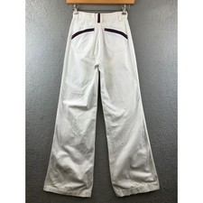 Vintage 70s White Wide Leg High Waist Jeans Women's Size 9 High Rise Denim