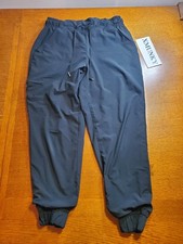 Eddie Bauer Lined Jogger Women Medium Black Stretch Drawstring 30x26