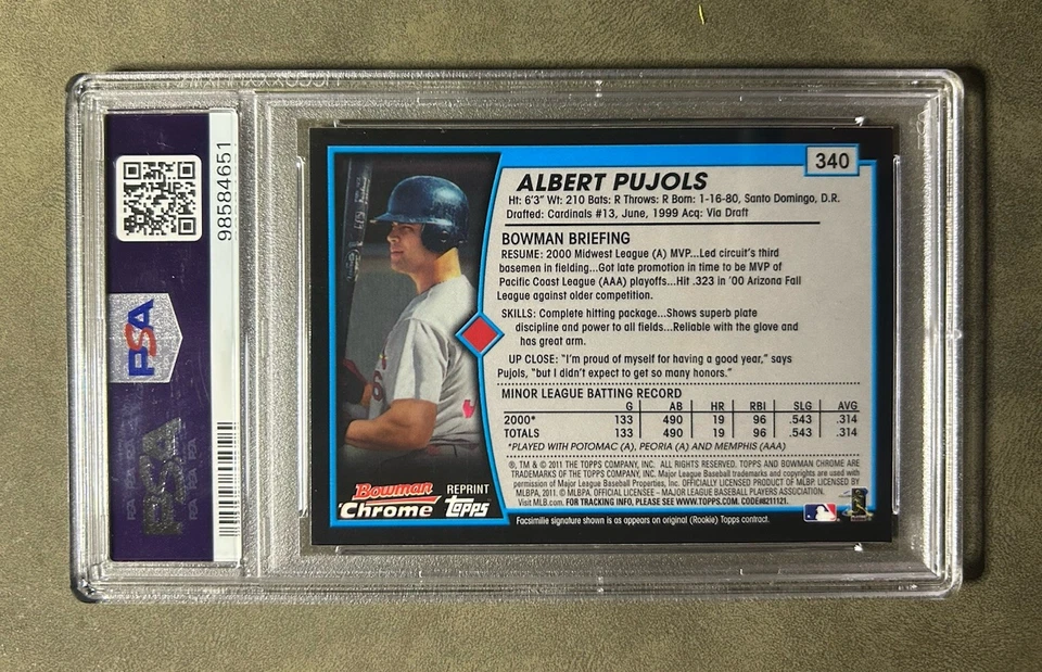 2011 Bowman Chrome Albert Pujols Throwbacks RC PSA 9 🔥HOF🔥 - Imagem 2 de 2