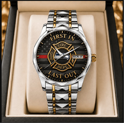Seahawks Premium NFL Firefighter First In Last Out Alloy LuxuryWatch