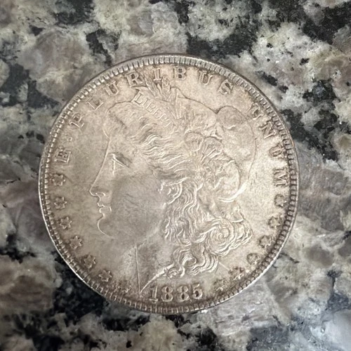 1885 Morgan Silver Dollar $1 Coin Circulated 0.9 Fine Silver US