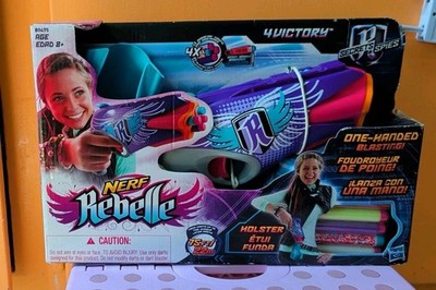Nerf Rebelle Secrets and Spies 4Victory Blaster Purple W/ Holster & Decoder NIB