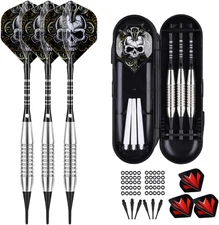 Darts Plastic Tip Set - 18G 21G Colorful Rainbow Soft Tip Darts 50 Anti-Loose O-