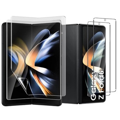 2 Inside Flexible Film+2 Front Tempered Glass For Samsung Galay Z Fold7/6/5/4/3 