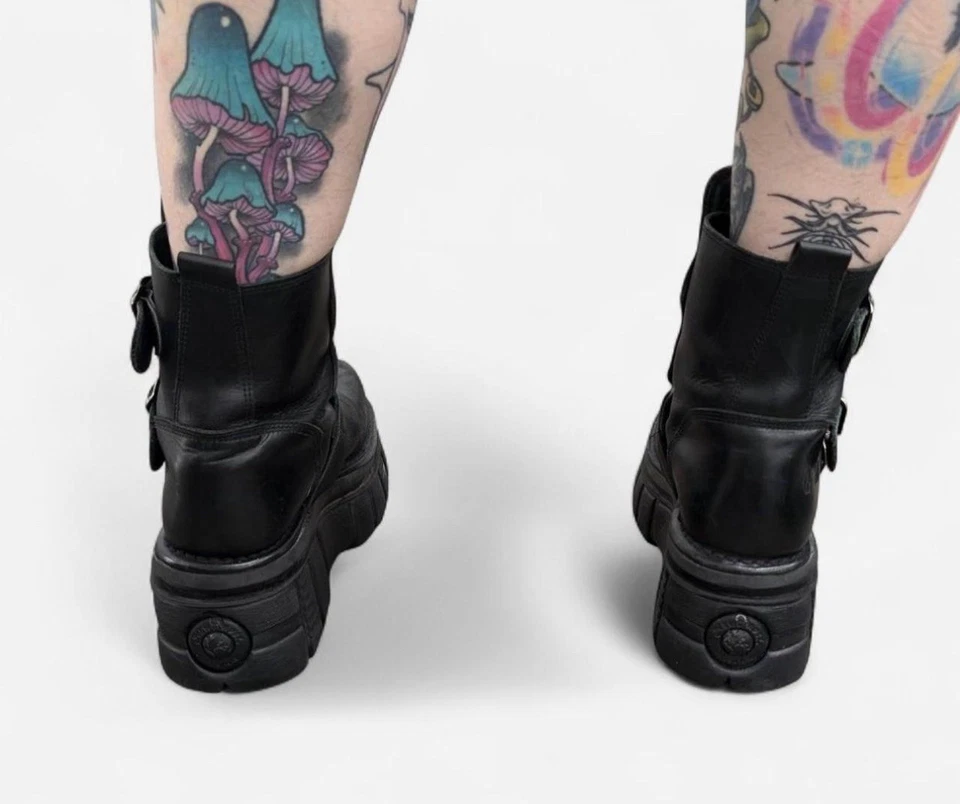 New Rock Reactor Black Leather Platform Boots Women’s Size 9 US (40 EU) - Image 3 of 4