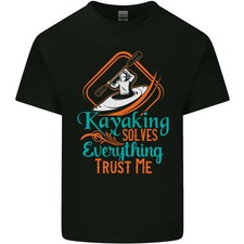Camiseta Kayak Solves Everything Funny Kayak Hombre Algodón Ligero
