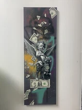 Skater Angel Cherub Original Painting graffiti Art Tattoo Art Street  Art