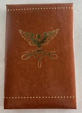 VTG Stylecraft Leather Rubber Bridge Play Card Wallet with Score Pad Military