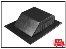 60 sq. in. NFA Aluminum Slant Back Roof Louver Static Vent in Black