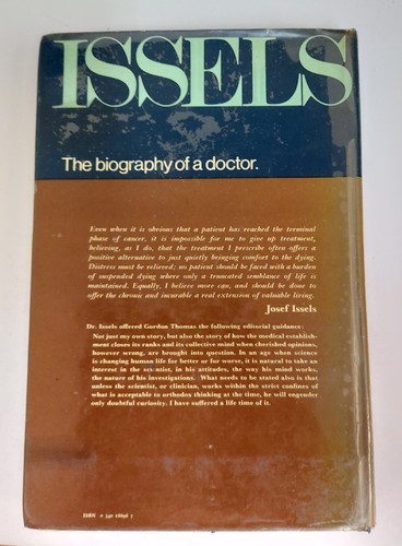 Issels the Biography of a Doctor -  Gordon Thomas - hardcover dj 1975 1st ex-lib - Imagen 2 de 14
