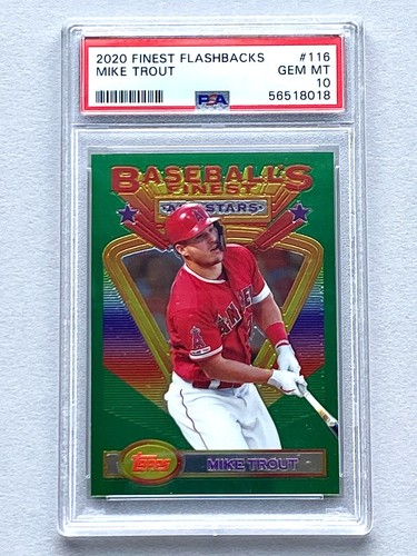 Topps Finest Flashbacks Mike Trout #116 2020 PSA 10 💎 GEM MT béisbol All-Stars - Imagen 6 de 6