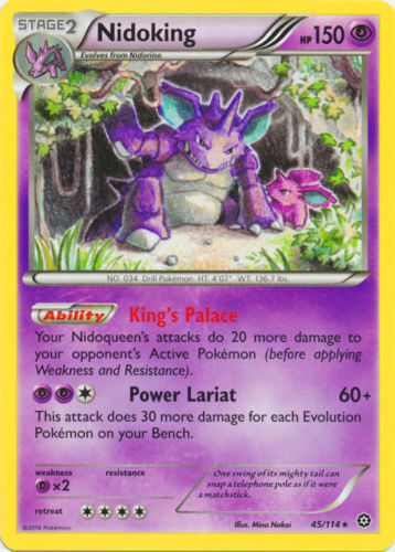 1x Nidoking x1 POKEMON XY Steam Siege 45/114 rare