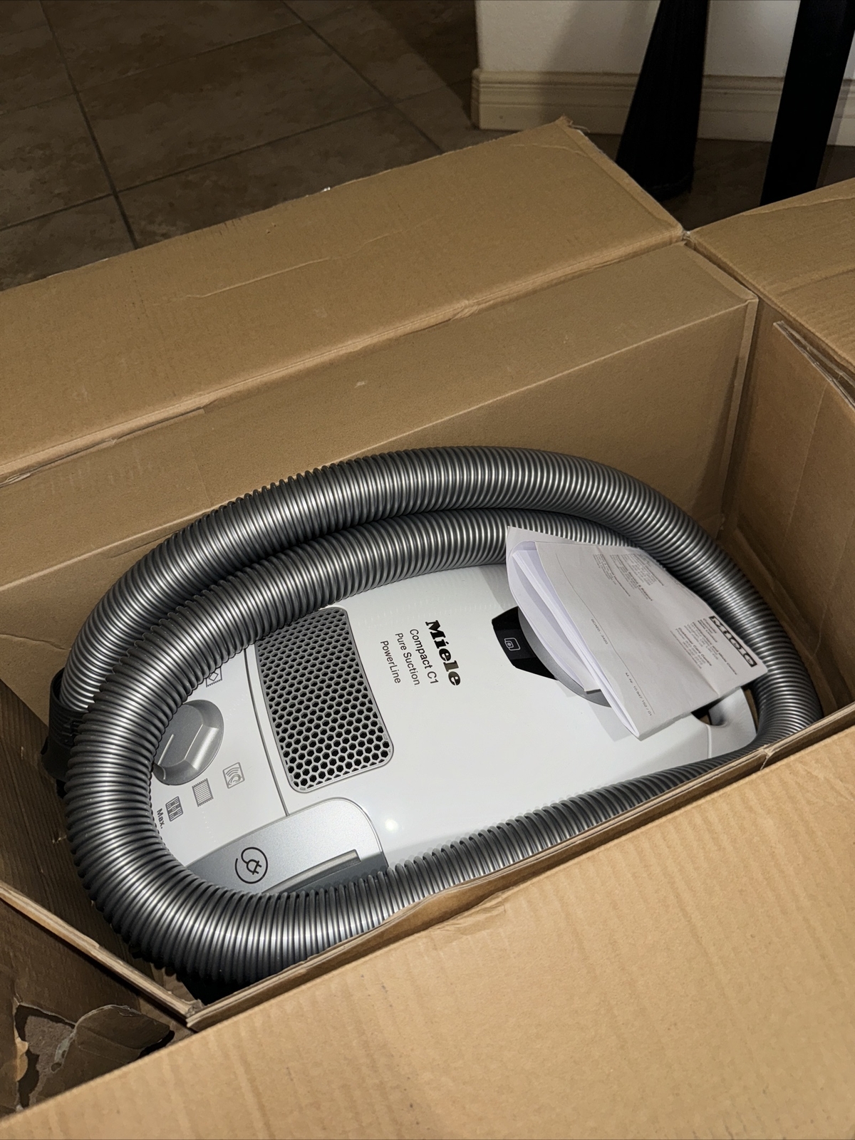 Miele Compact C1 Pure Suction PowerLine Canister Vacuum Lotus White